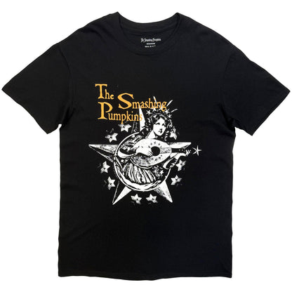 Black - Front - The Smashing Pumpkins Unisex Adult Star Girl Back Print T-Shirt