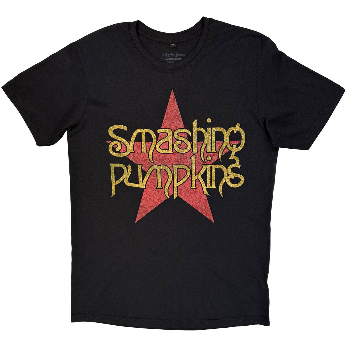 Black - Front - The Smashing Pumpkins Unisex Adult Rock Invasion Back Print Carbon T-Shirt