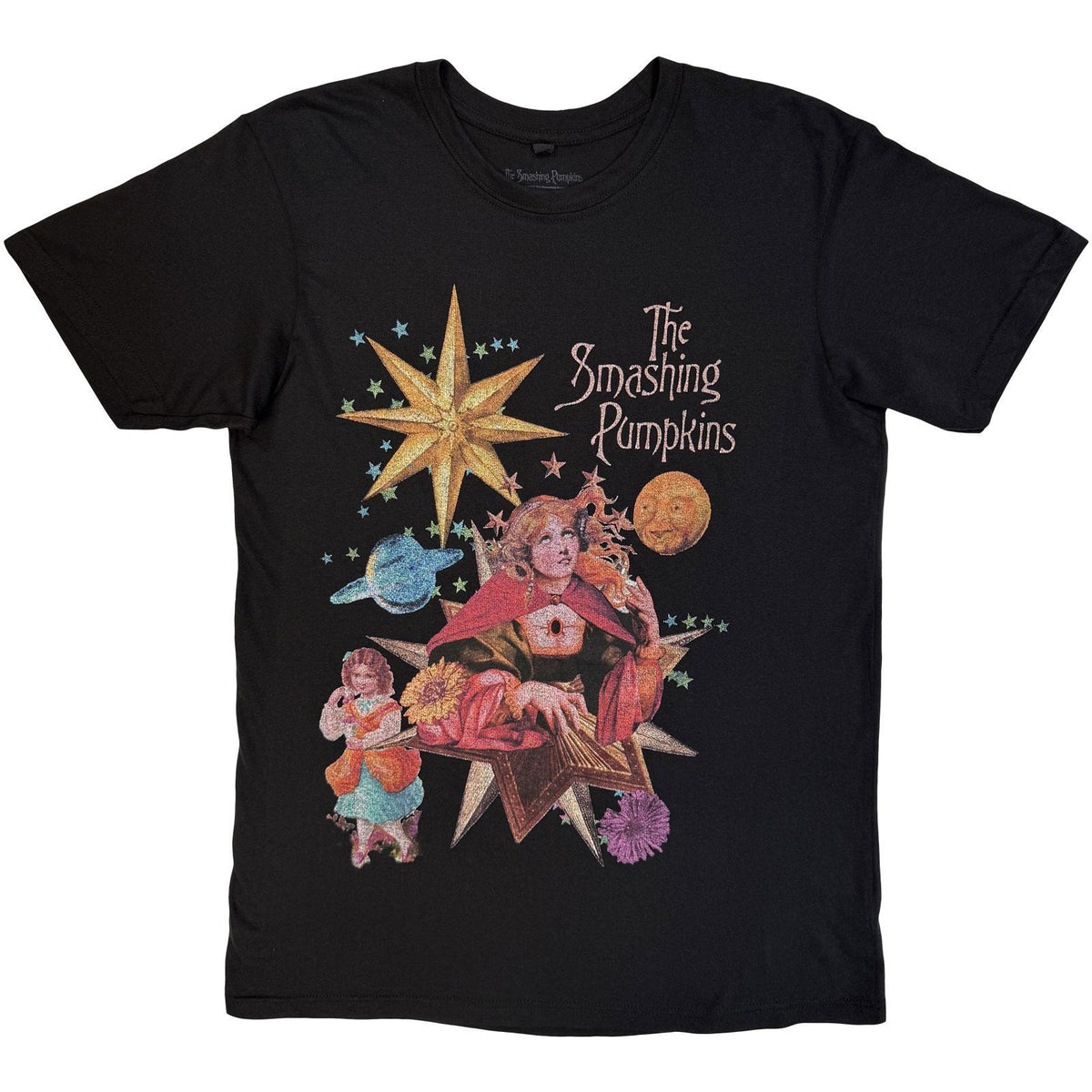 Black - Front - The Smashing Pumpkins Unisex Adult Celestial Carbon Back Print T-Shirt