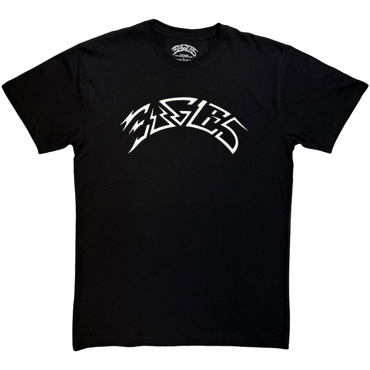 Black - Front - Eagles Unisex Adult Mono Logo T-Shirt