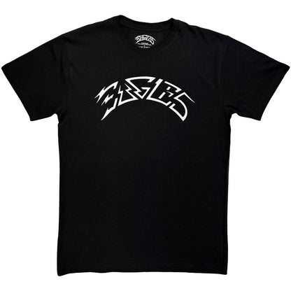 Black - Front - Eagles Unisex Adult Mono Logo T-Shirt