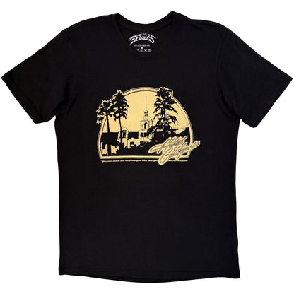 Black - Front - Eagles Unisex Adult Hotel California Back Print T-Shirt