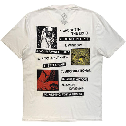 White - Back - Foo Fighters Unisex Adult Your Favourite Toy Tracklist Back Print T-Shirt