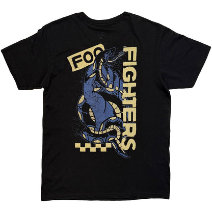 Black - Back - Foo Fighters Unisex Adult Snake Back Print T-Shirt