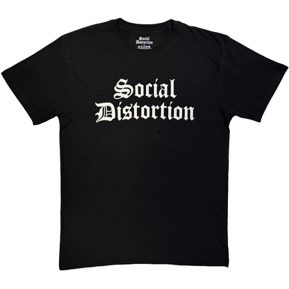 Black - Front - Social Distortion Unisex Adult Mono Logo T-Shirt