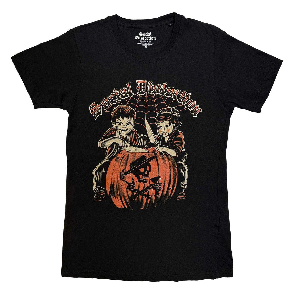 Black - Front - Social Distortion Unisex Adult Halloween T-Shirt