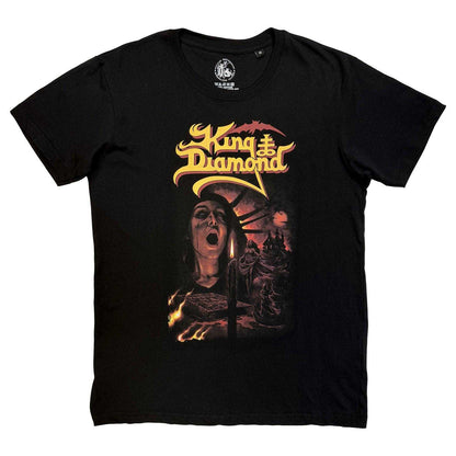 Black - Front - King Diamond Unisex Adult Fatal Portrait Collage T-Shirt