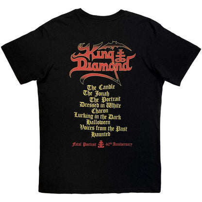 Black - Back - King Diamond Unisex Adult Fatal Portrait Back Print T-Shirt