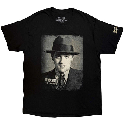 Black - Front - Social Distortion Unisex Adult Bugsy Sleeve Print T-Shirt