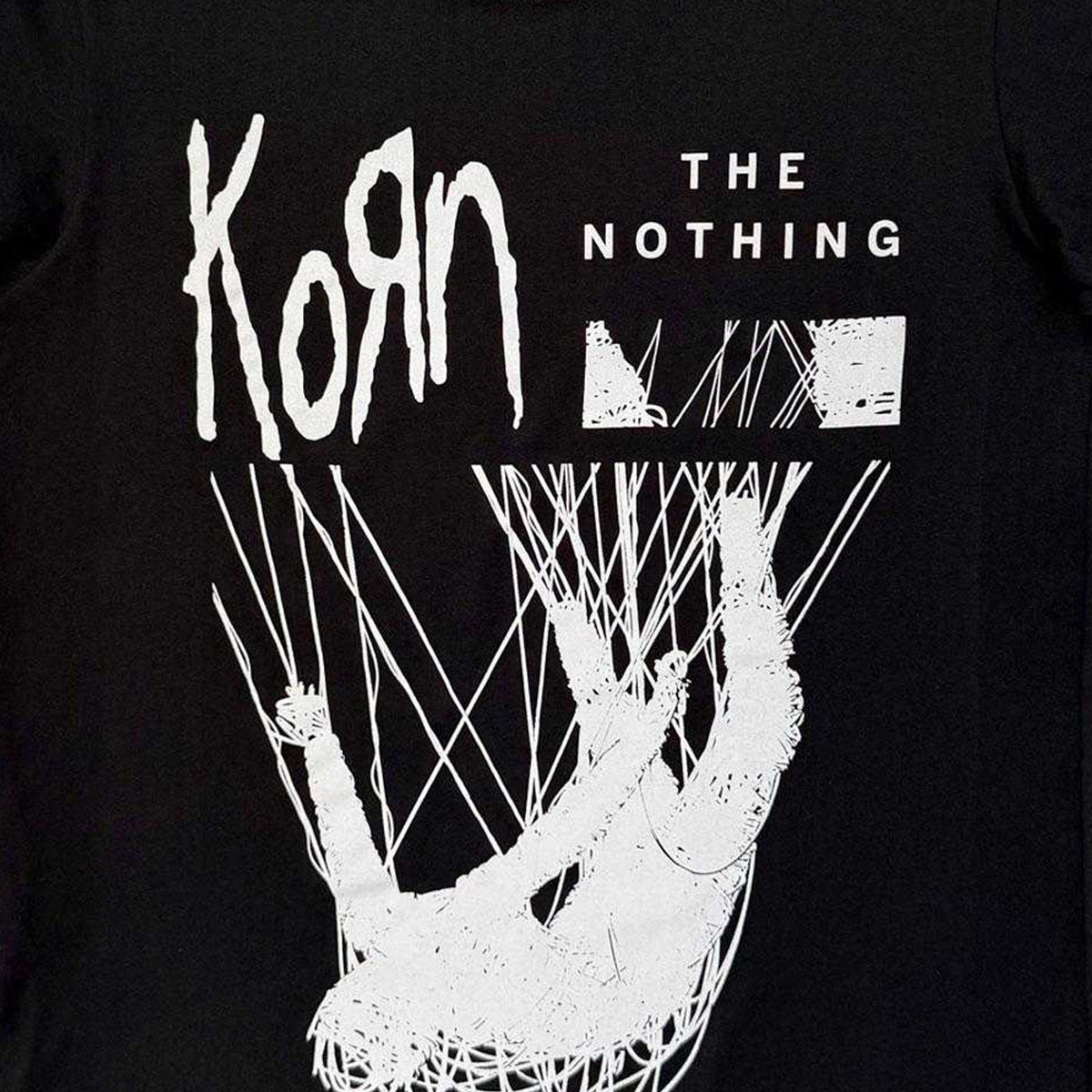 Black - Side - Korn Unisex Adult The Nothing Carbon T-Shirt