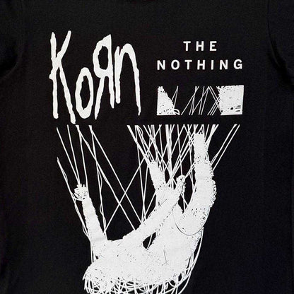 Black - Side - Korn Unisex Adult The Nothing Carbon T-Shirt