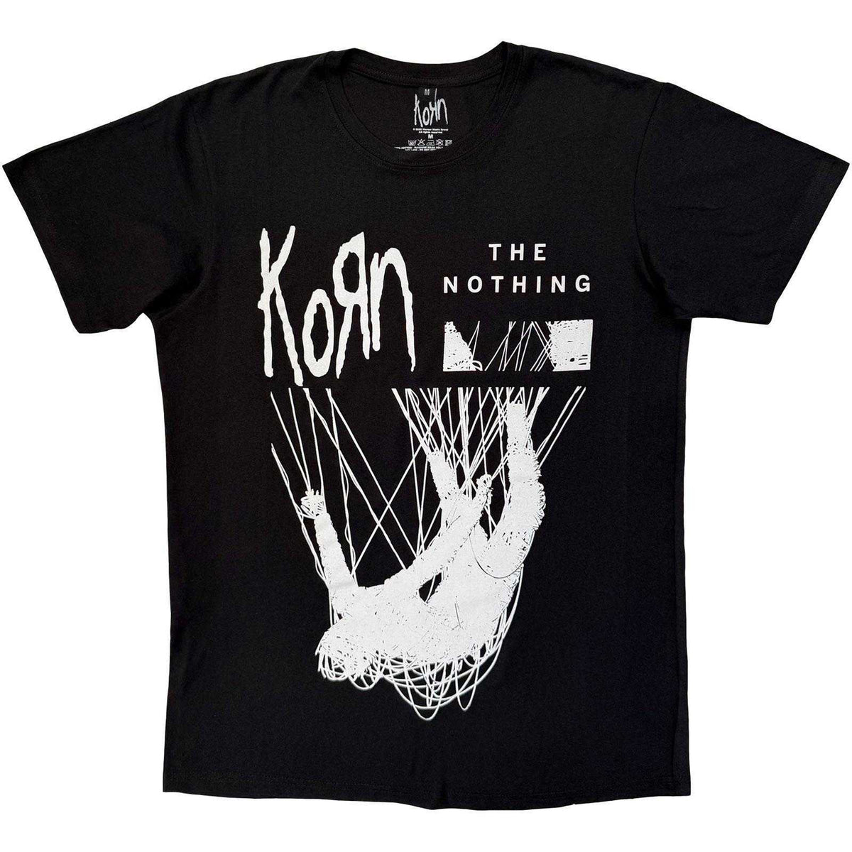 Black - Front - Korn Unisex Adult The Nothing Carbon T-Shirt