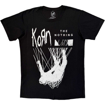 Black - Front - Korn Unisex Adult The Nothing Carbon T-Shirt