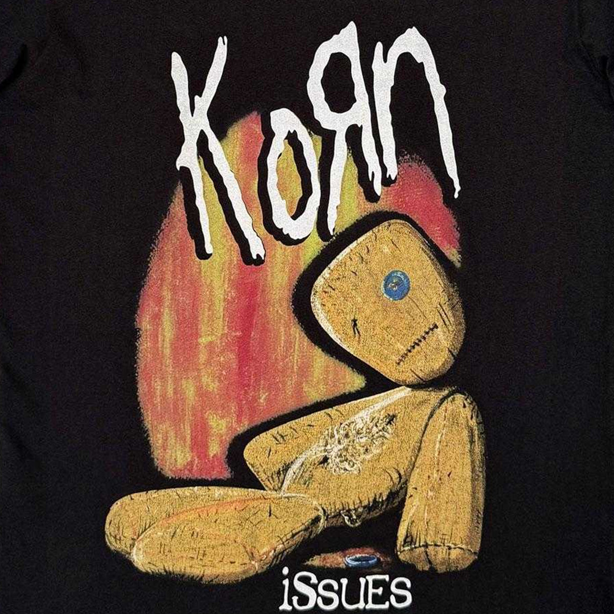 Black - Side - Korn Unisex Adult Issues Carbon T-Shirt