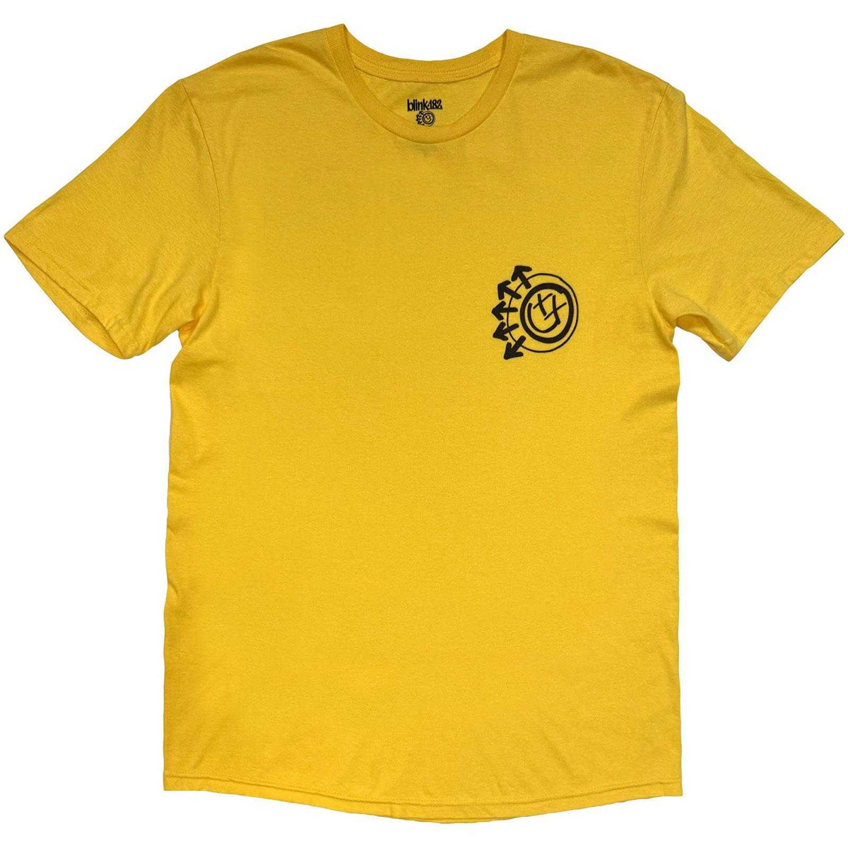 Yellow - Front - Blink 182 Unisex Adult Collage Back Print T-Shirt