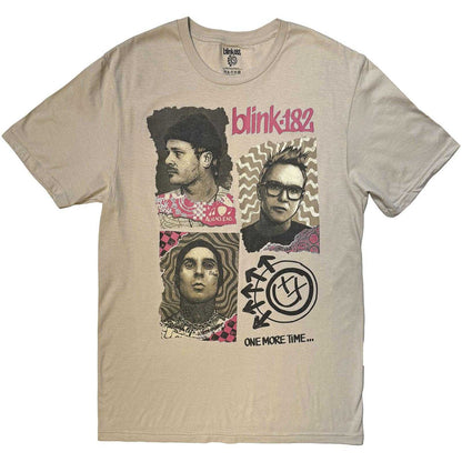 Sand - Front - Blink 182 Unisex Adult One More Time Band T-Shirt