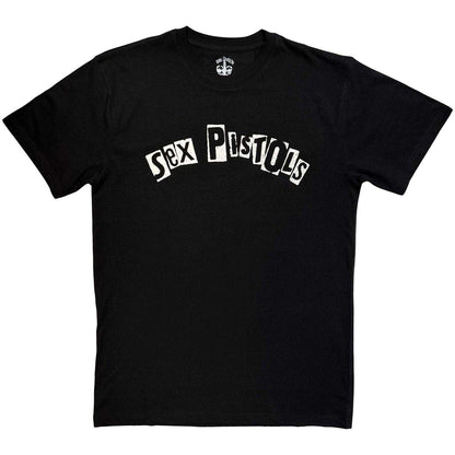 Black - Front - Sex Pistols Unisex Adult Mono Logo T-Shirt