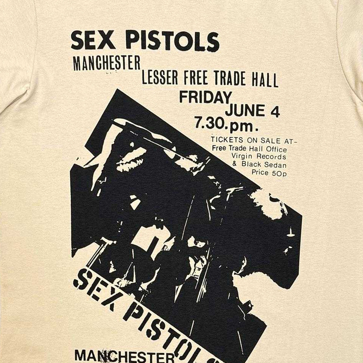 Sand - Side - Sex Pistols Unisex Adult Unplugged Manchester T-Shirt