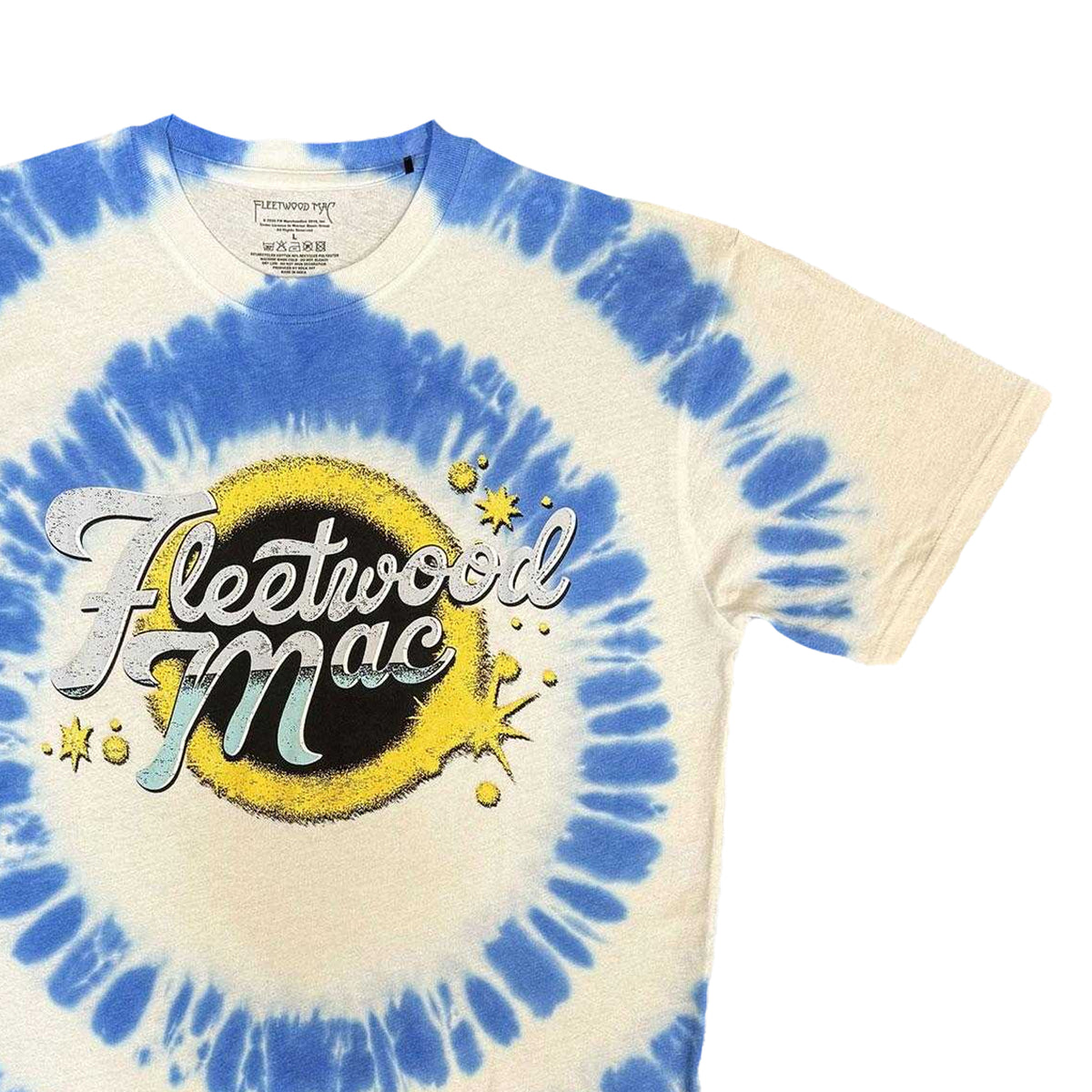 White - Side - Fleetwood Mac Unisex Adult Spiral Logo T-Shirt