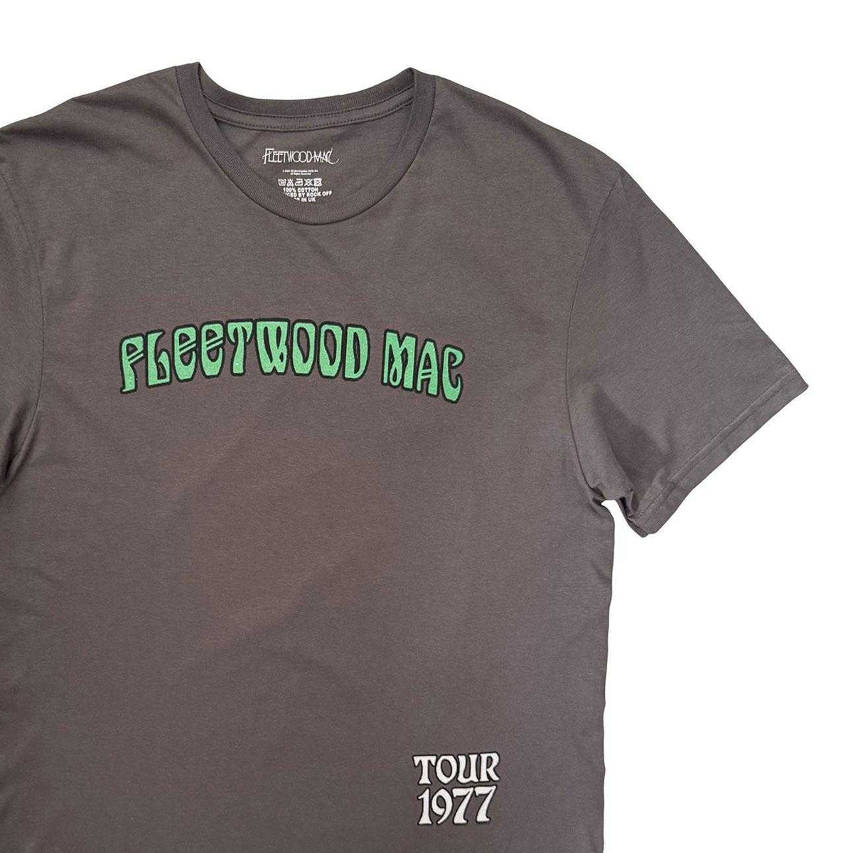 Charcoal Grey - Side - Fleetwood Mac Unisex Adult Tour 1977 Peacock T-Shirt