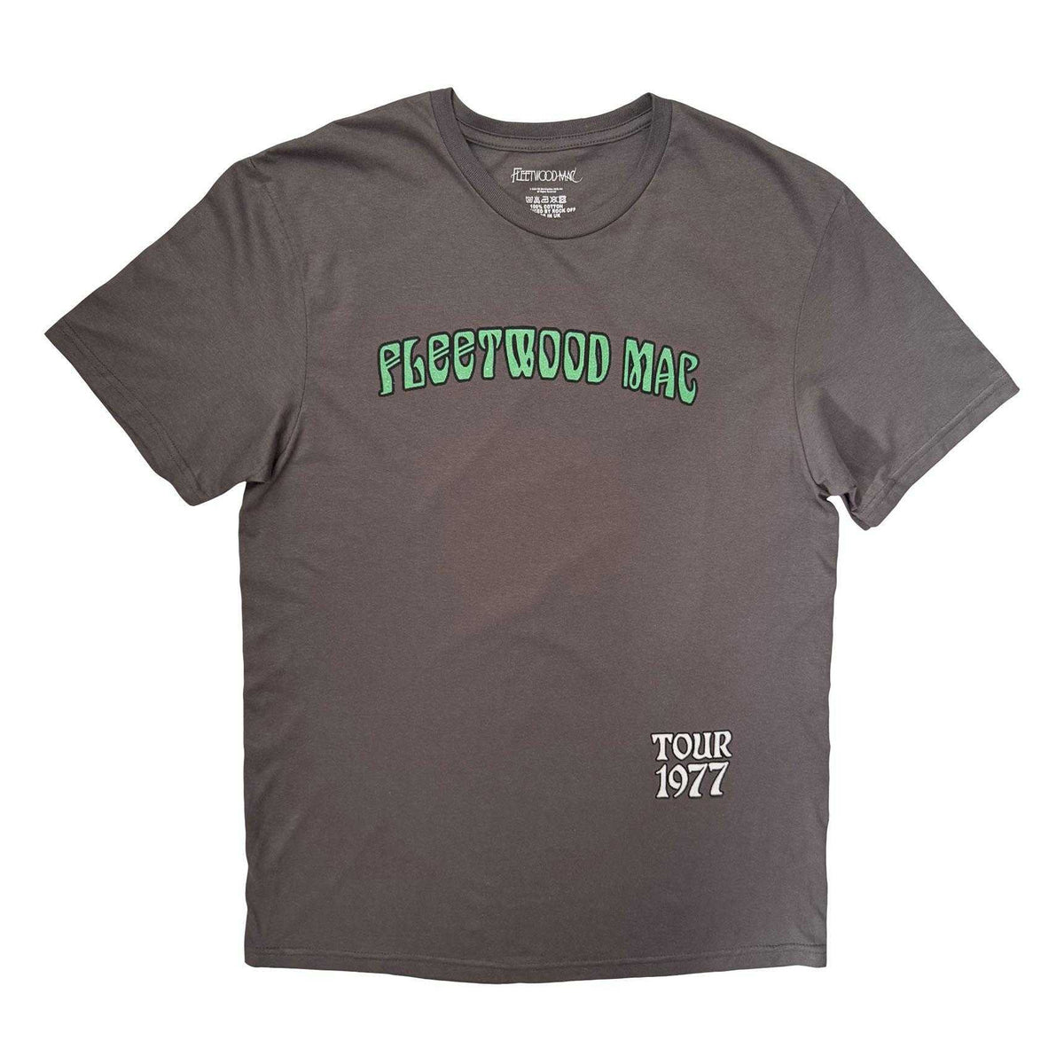 Charcoal Grey - Front - Fleetwood Mac Unisex Adult Tour 1977 Peacock T-Shirt