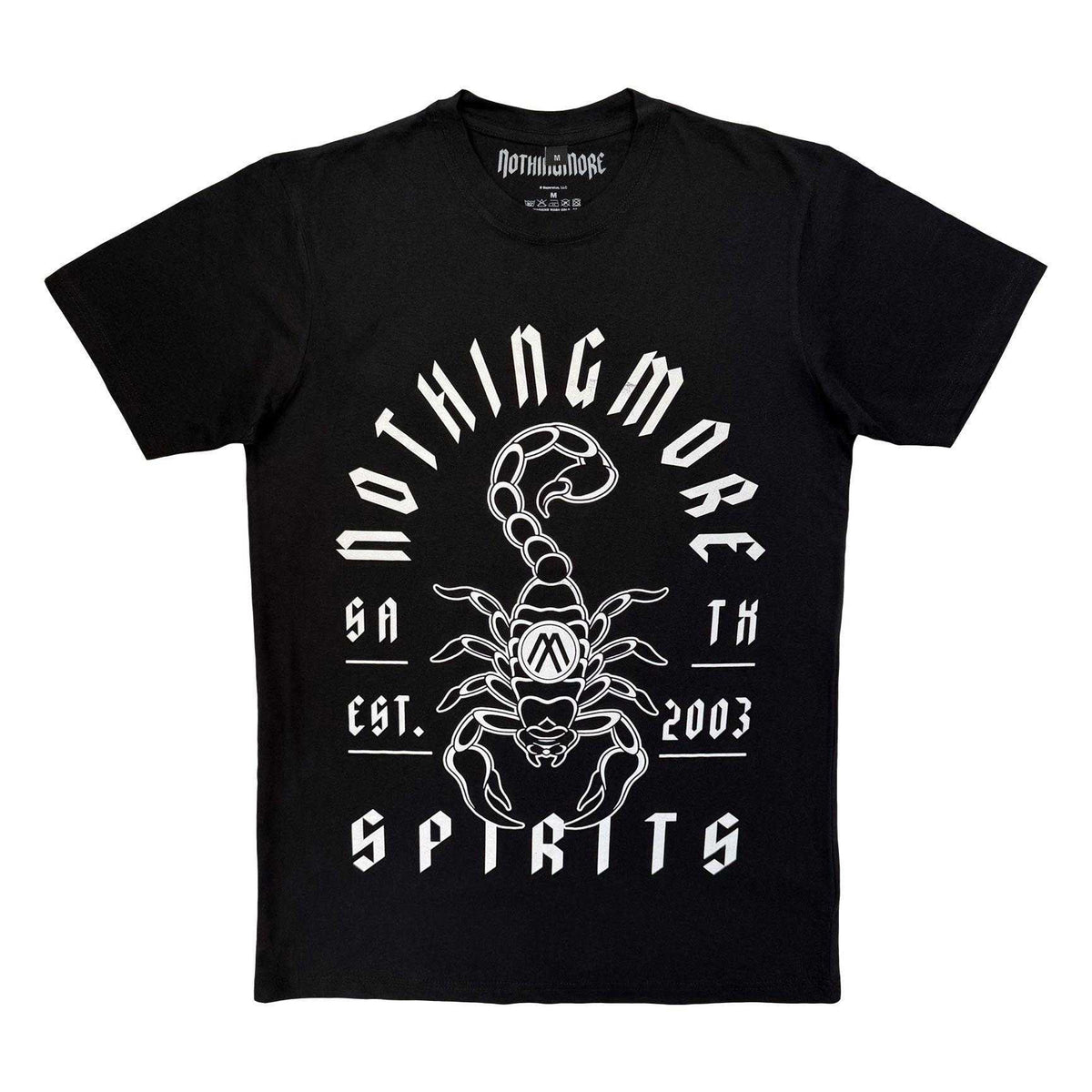 Black - Front - Nothing More Unisex Adult Scorpion Carbon T-Shirt