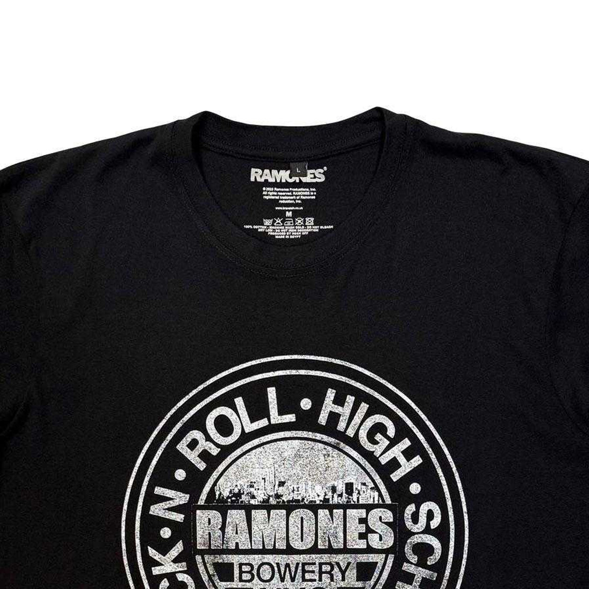 Black - Side - Ramones Unisex Adult Rock N´ Roll High School Carbon T-Shirt