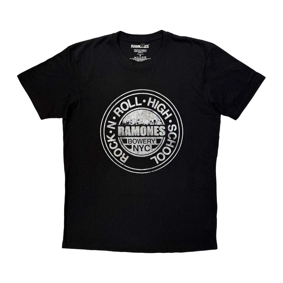 Black - Front - Ramones Unisex Adult Rock N´ Roll High School Carbon T-Shirt