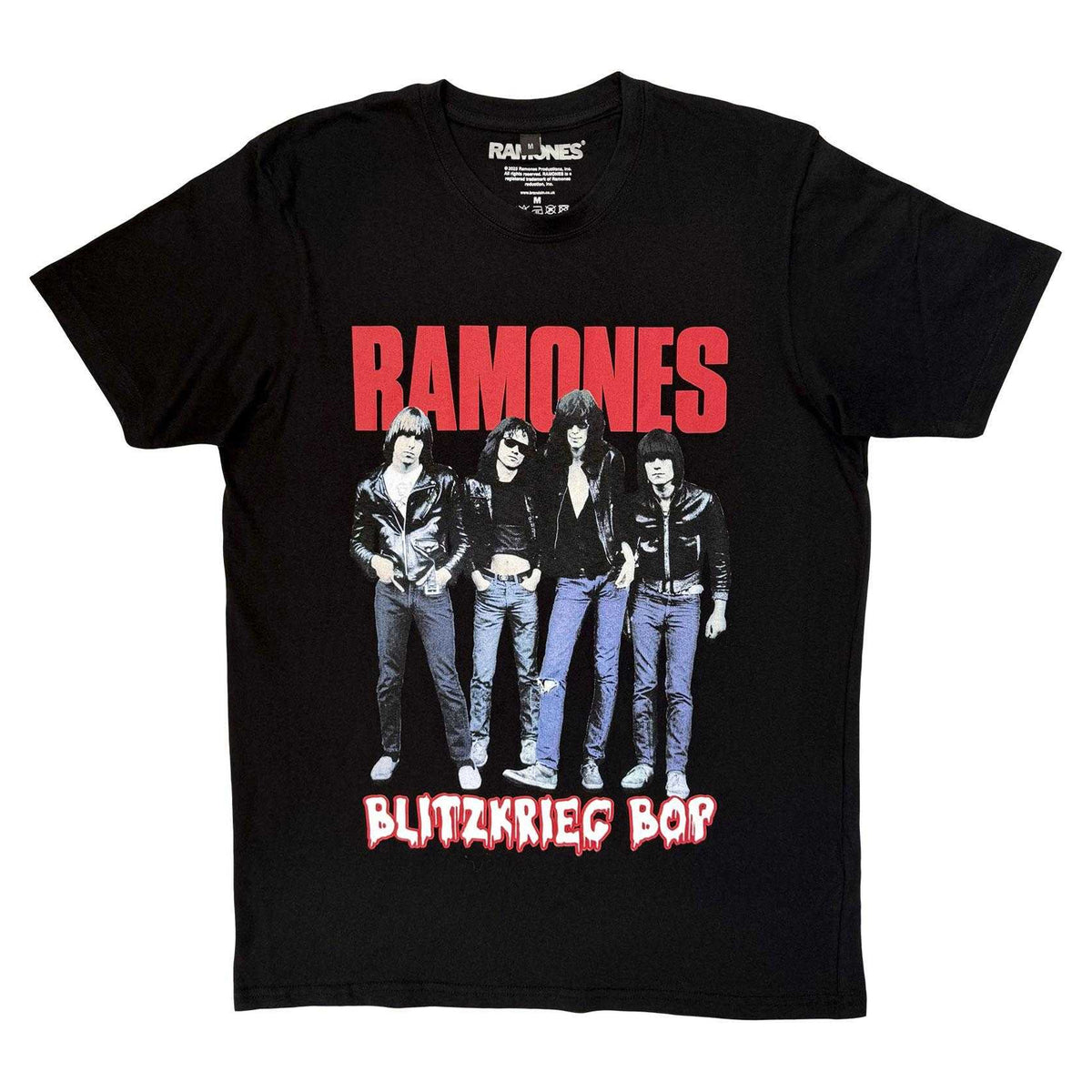 Black - Front - Ramones Unisex Adult Blitzkrieg Bop Carbon T-Shirt