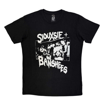 Black - Front - Siouxsie & The Banshees Unisex Adult Live! Carbon T-Shirt