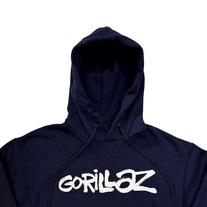 Navy Blue - Side - Gorillaz Unisex Adult Cracker Island Back Print Hoodie