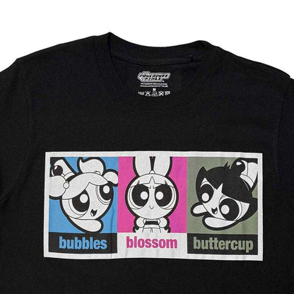 Black - Side - The Powerpuff Girls Unisex Adult Grid Photos T-Shirt