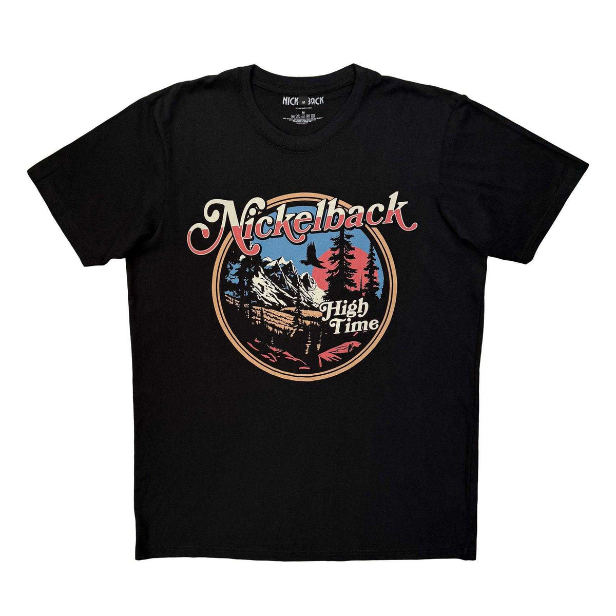 Black - Front - Nickelback Unisex Adult High Time Carbon T-Shirt