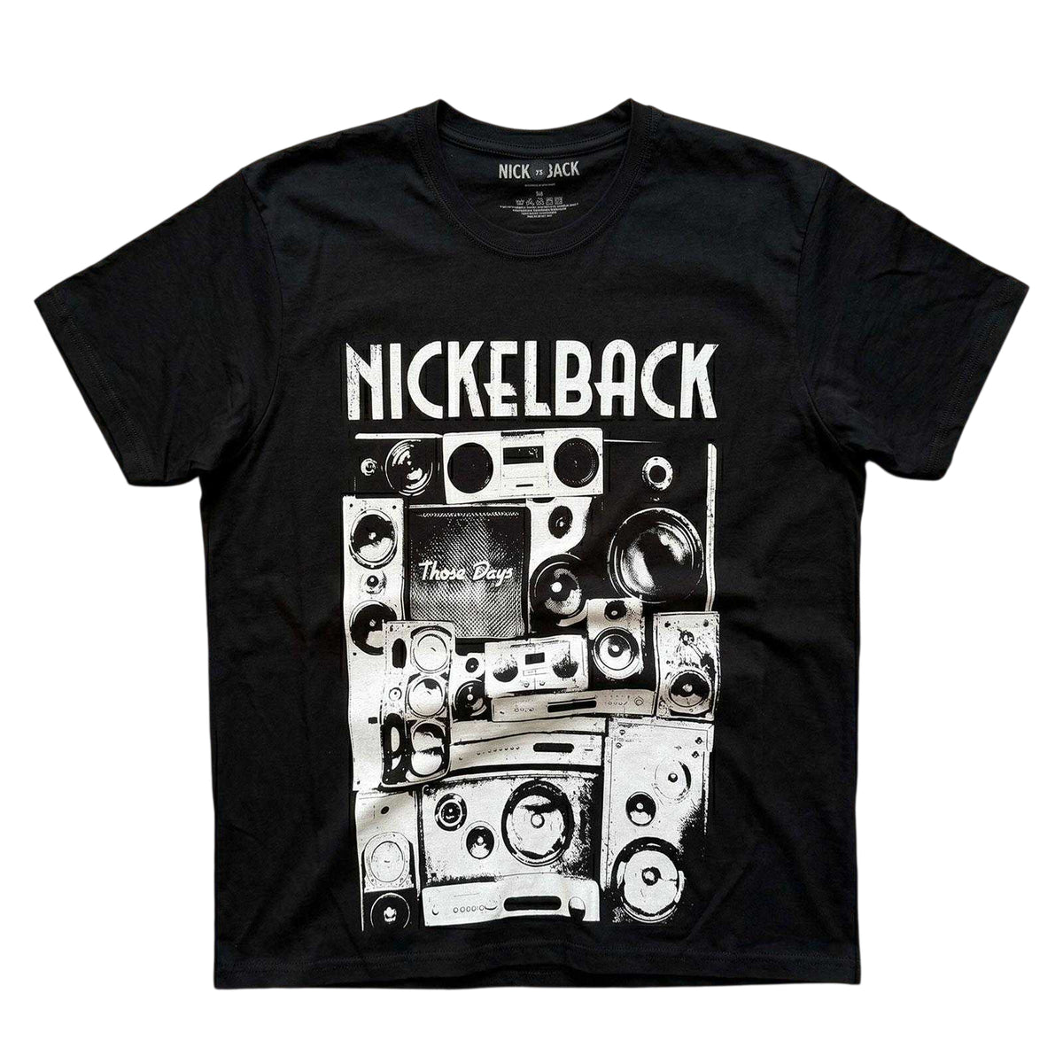 Black - Front - Nickelback Unisex Adult Speakers Carbon T-Shirt