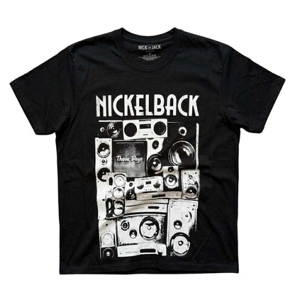 Black - Front - Nickelback Unisex Adult Speakers Carbon T-Shirt