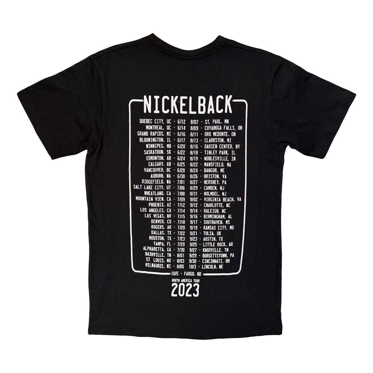 Black - Back - Nickelback Unisex Adult Get Rollin´ Carbon Back Print T-Shirt