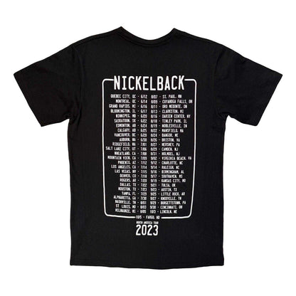 Black - Back - Nickelback Unisex Adult Get Rollin´ Carbon Back Print T-Shirt