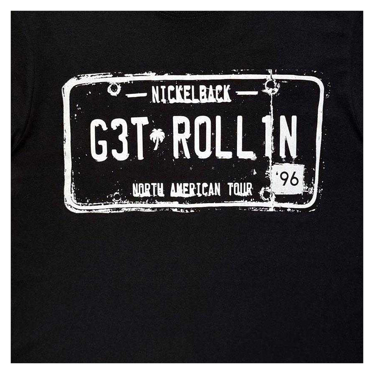 Black - Side - Nickelback Unisex Adult Get Rollin´ Carbon Back Print T-Shirt