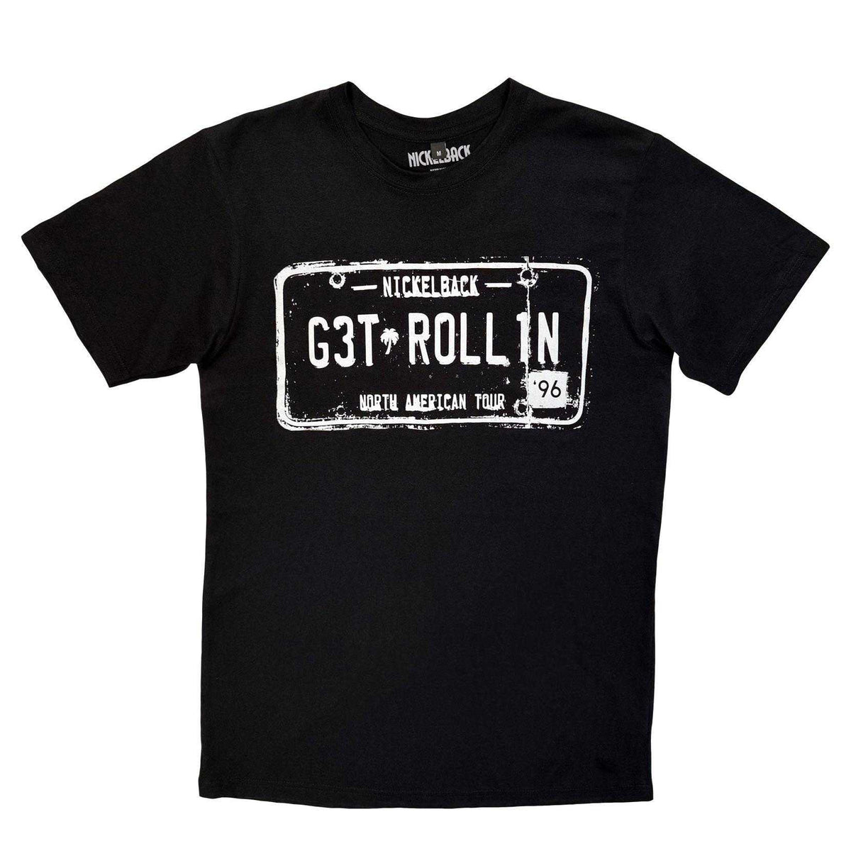 Black - Front - Nickelback Unisex Adult Get Rollin´ Carbon Back Print T-Shirt