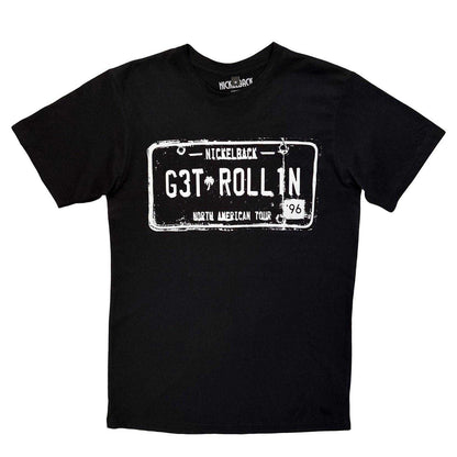 Black - Front - Nickelback Unisex Adult Get Rollin´ Carbon Back Print T-Shirt