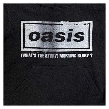 Black - Side - Oasis Childrens-Kids What´s The Story Distressed Logo Hoodie