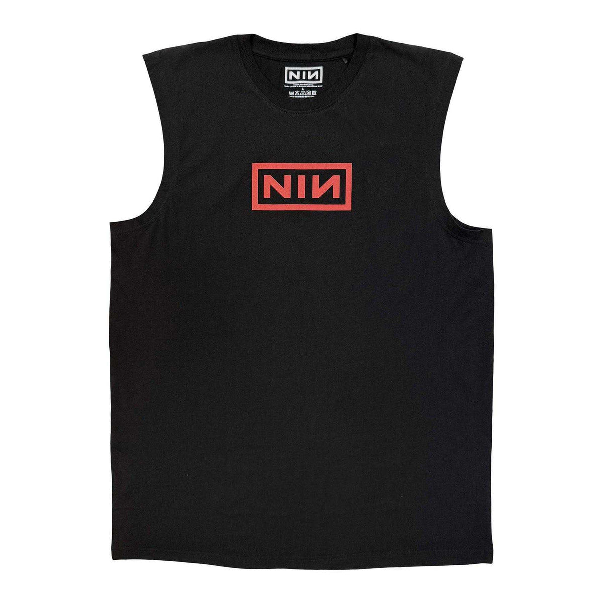 Black-Red - Front - Nine Inch Nails Unisex Adult Logo Tank Top