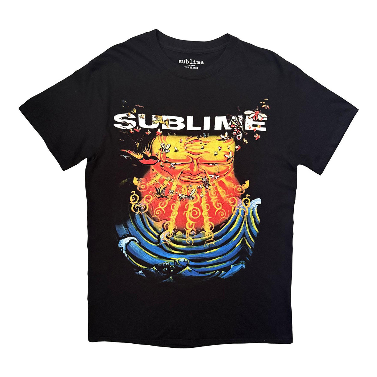 Black - Front - Sublime Unisex Adult Underwater World Back Print T-Shirt