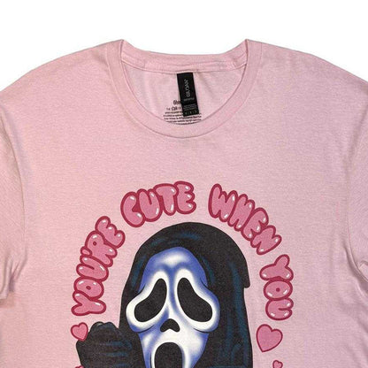 Black - Side - Ghost Face Unisex Adult You´re Cute When You Scream T-Shirt