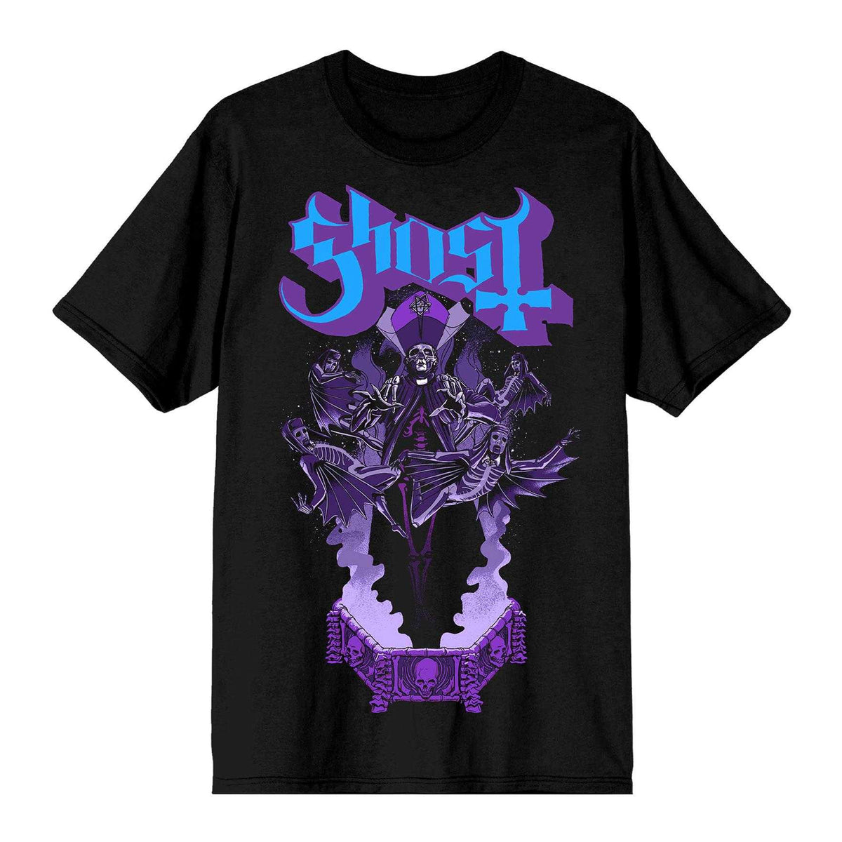 Black - Front - Ghost Unisex Adult Summoning V T-Shirt