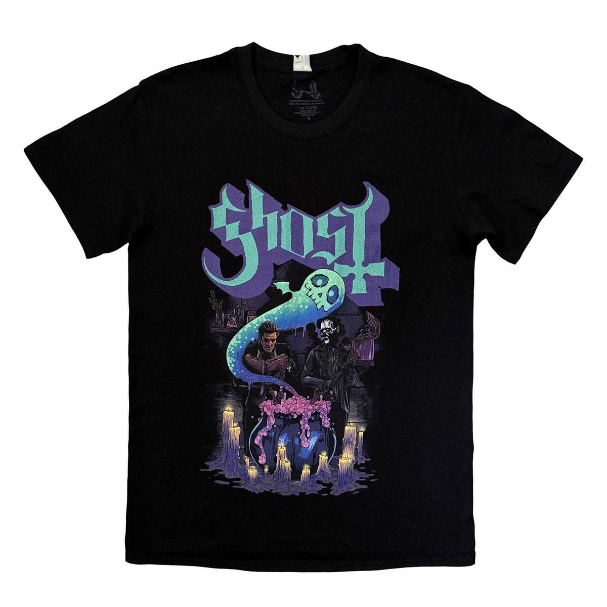 Black - Front - Ghost Unisex Adult Brew Brothers T-Shirt