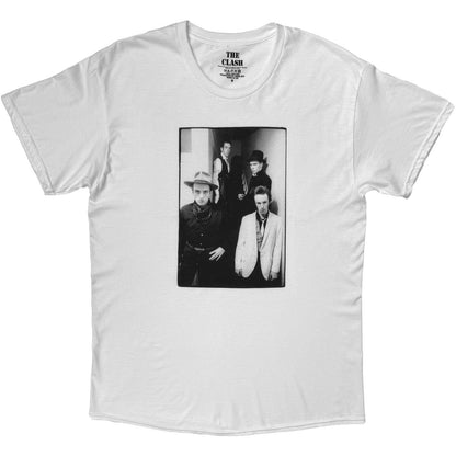 White - Front - The Clash Unisex Adult London Calling Photo Print Back Print T-Shirt