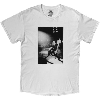 White - Front - The Clash Unisex Adult Guitar Smash Back Print T-Shirt