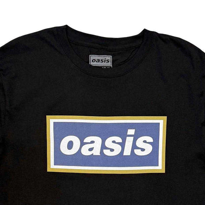 Black - Side - Oasis Unisex Adult Logo Long-Sleeved T-Shirt
