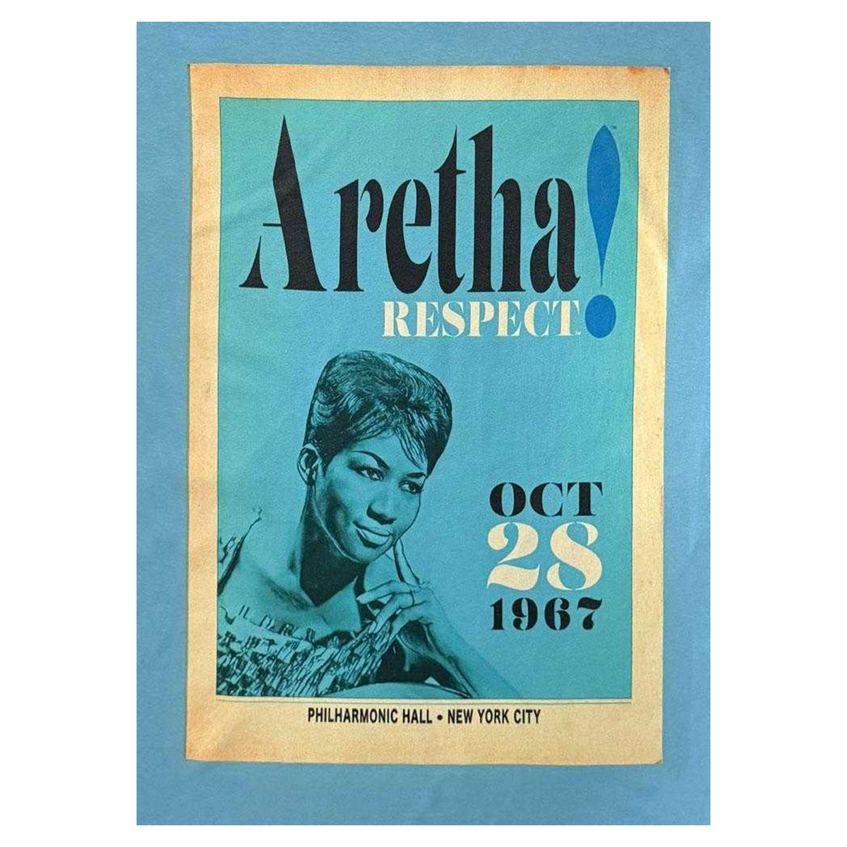 Blue - Side - Aretha Franklin Unisex Adult Respect Crew Neck T-Shirt